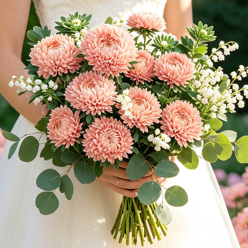 Blush Peach China Aster (Callistephus chinensis) Seeds
