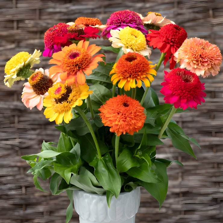 Crestar Mix Zinnia Seeds