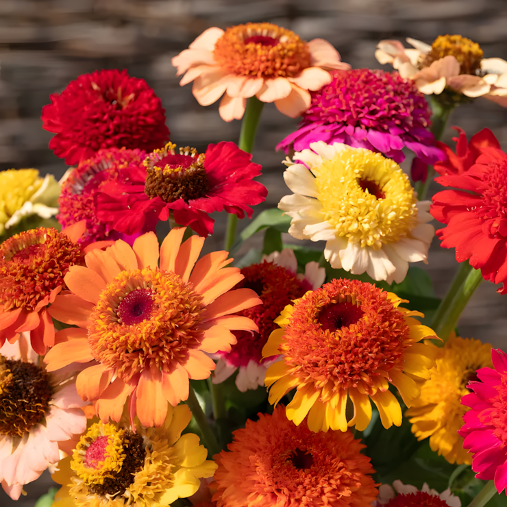Crestar Mix Zinnia Seeds
