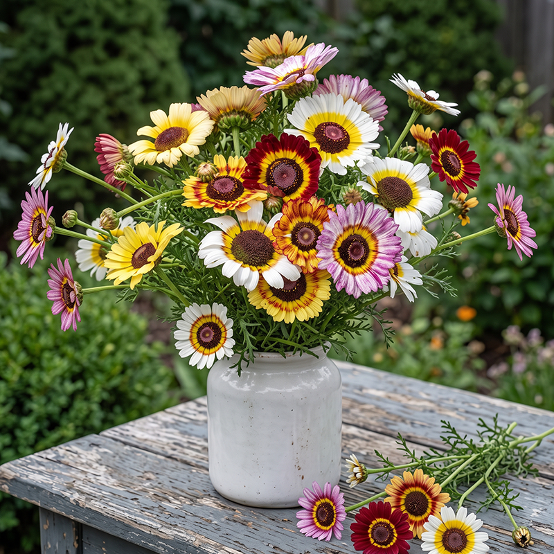 Rainbow Daisy Seeds Perennial Bushy Mixed for Cut Flowers