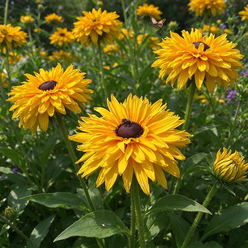 Classic Golden Yellow Black-Eyed Susan Rudbeckia Seeds Annual Tall Yellow for Pollinators