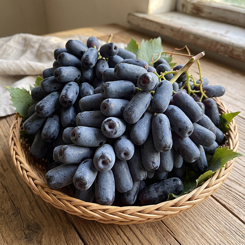 Rare Black Finger Grape Seeds Annual Climbing Purple for Fresh Eating