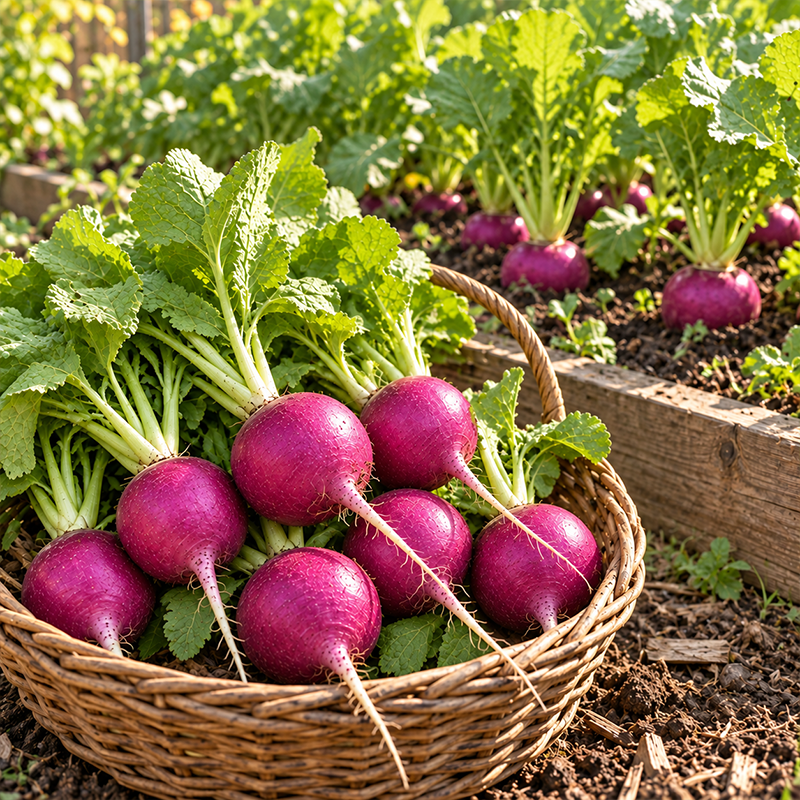 Amethyst Purple Radish Seeds Annual Compact Purple for Container Gardens
