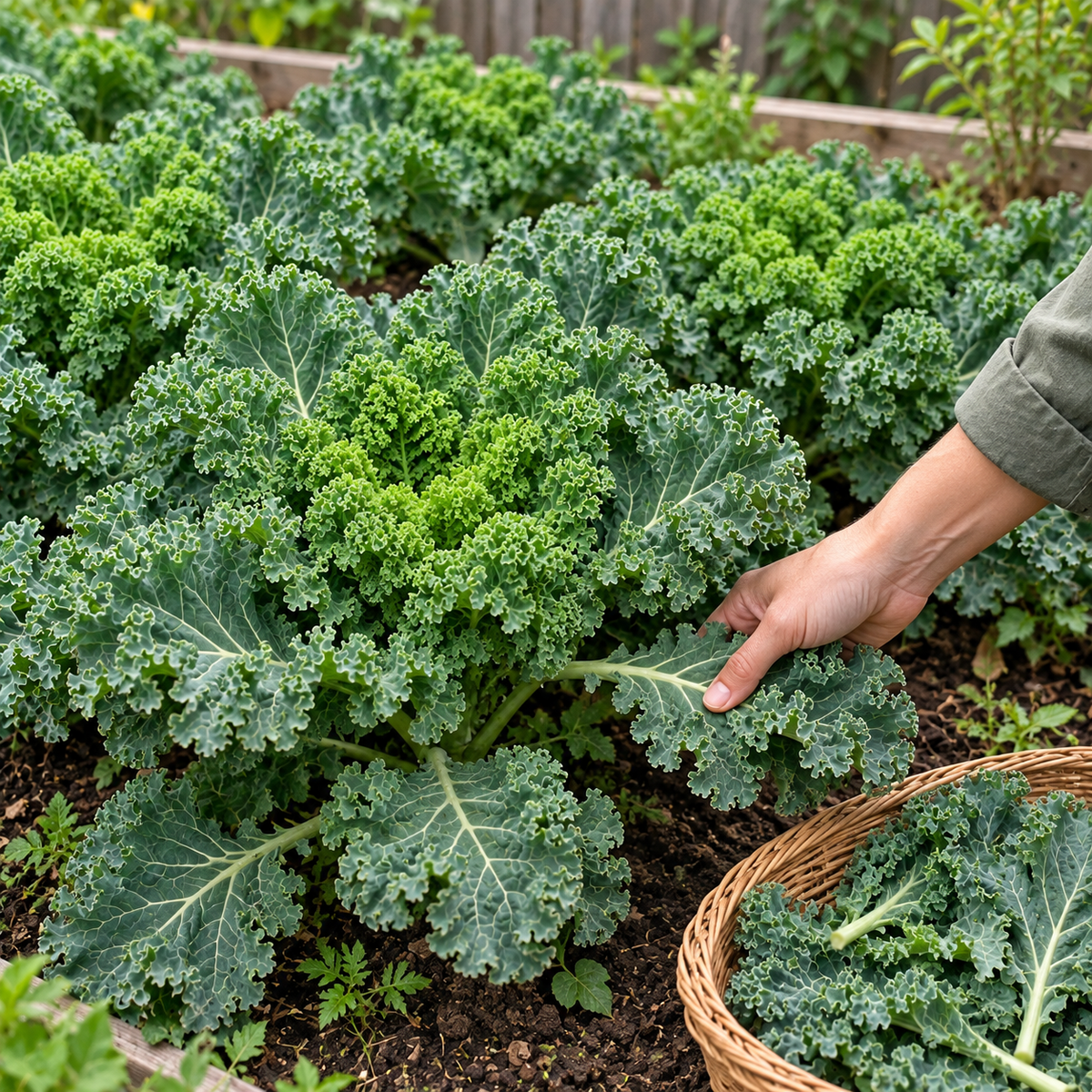 Crisp Morning Curly Kale Seeds Biennial Compact Curly for Salads