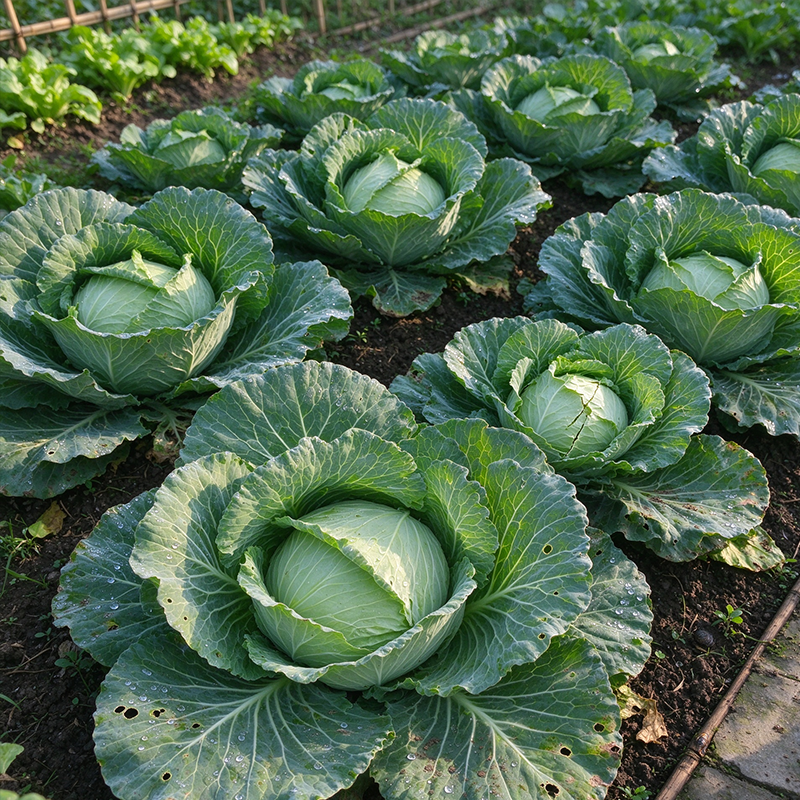 Crisp White-Hearted Cabbage Seeds Biennial Compact White for Salads