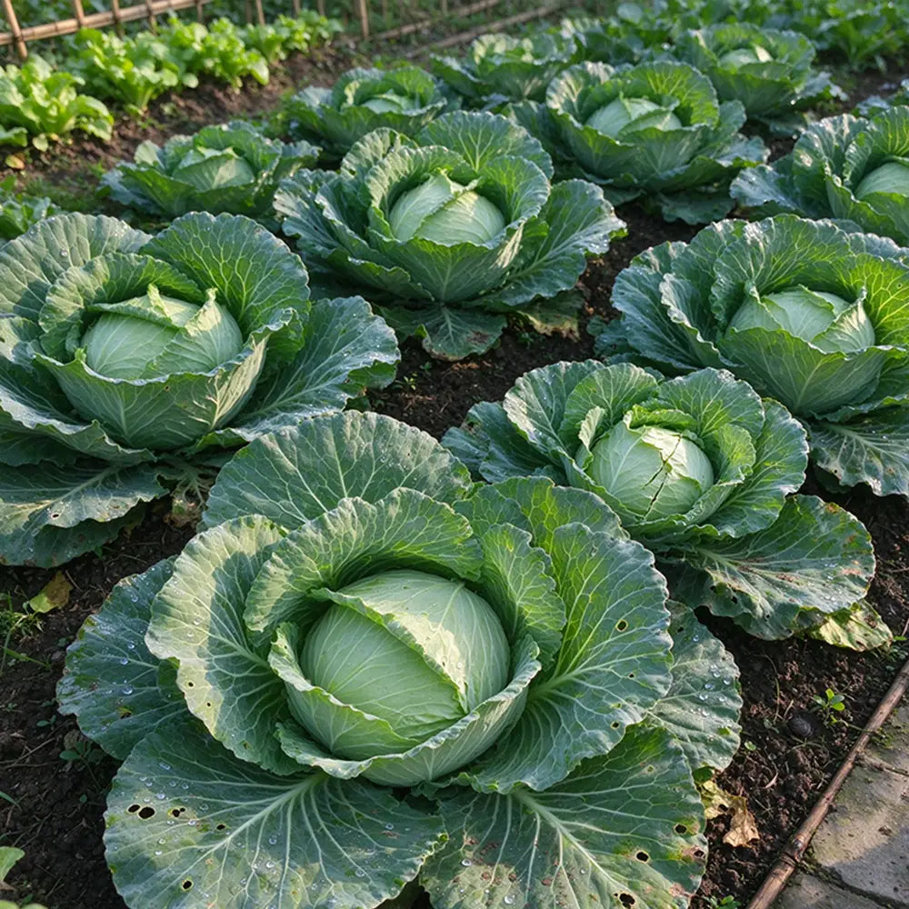 Crisp White-Hearted Cabbage Seeds Biennial Compact White for Salads