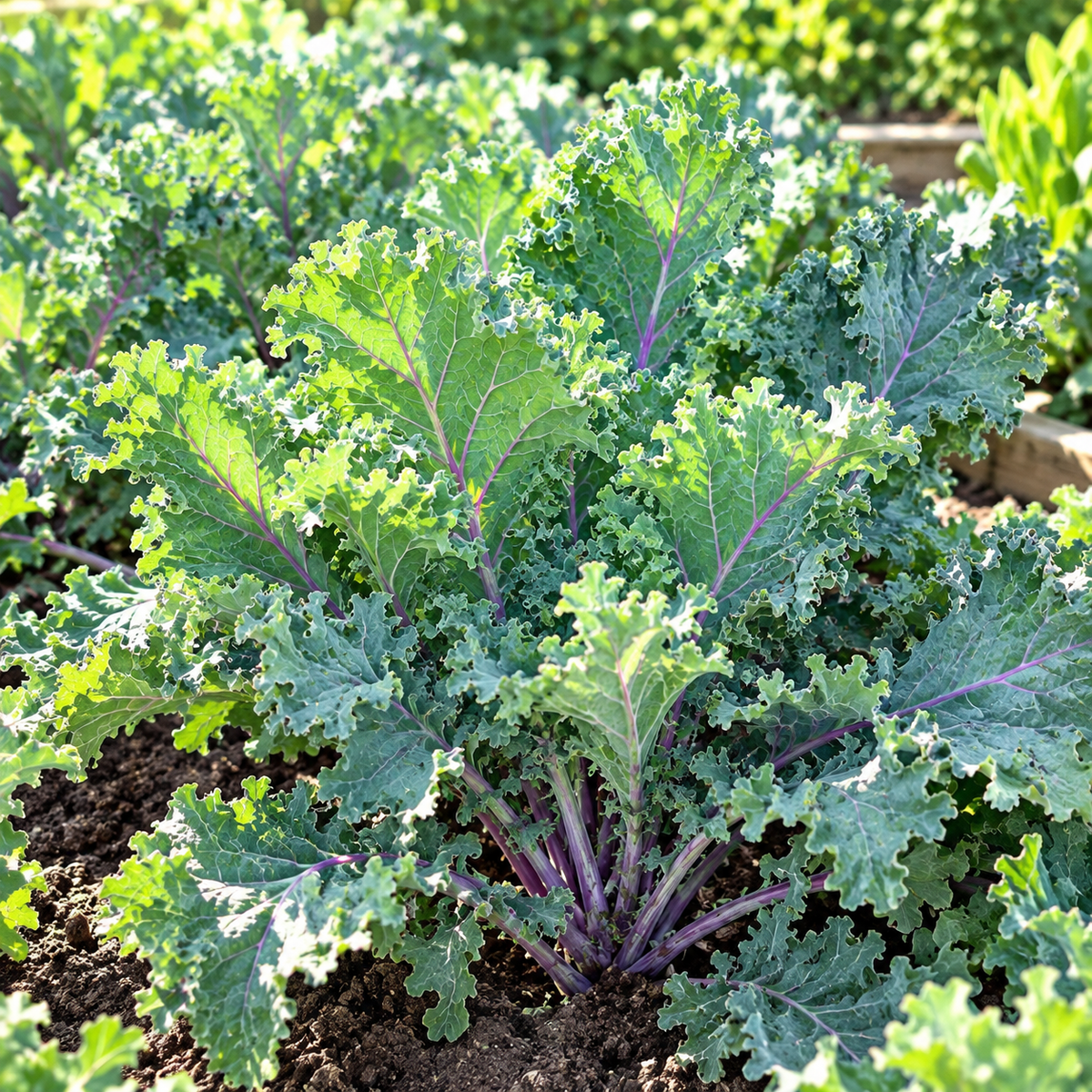 Crispy Stem Superfood Kale Seeds Biennial Tall Purple for Salads