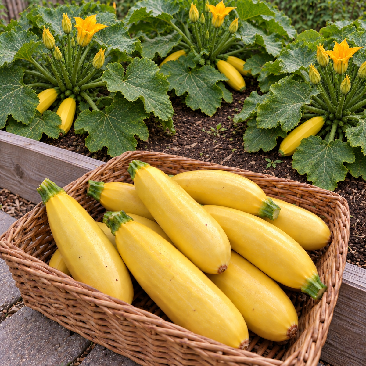 Early Prolific Straightneck Squash Seeds Annual Bushy Yellow for Culinary