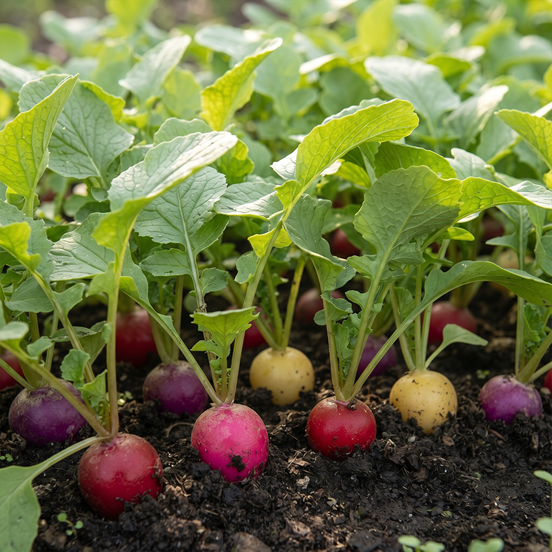 Rainbow Easter Egg Radish Seeds Annual Compact Mixed Colors for Salads