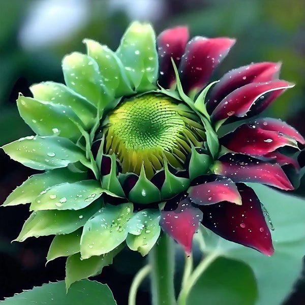 Twin Red And Green Sunflower Seeds