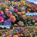 Semillas de rosas de colores variados