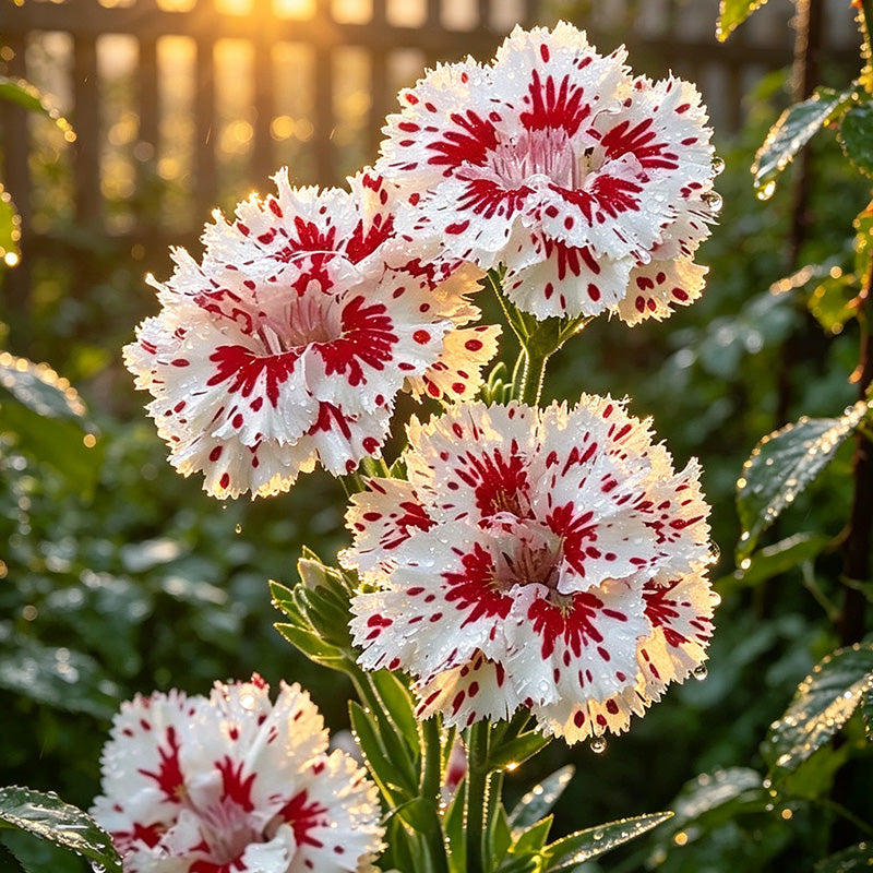 Red Splatter White Dianthus Seeds