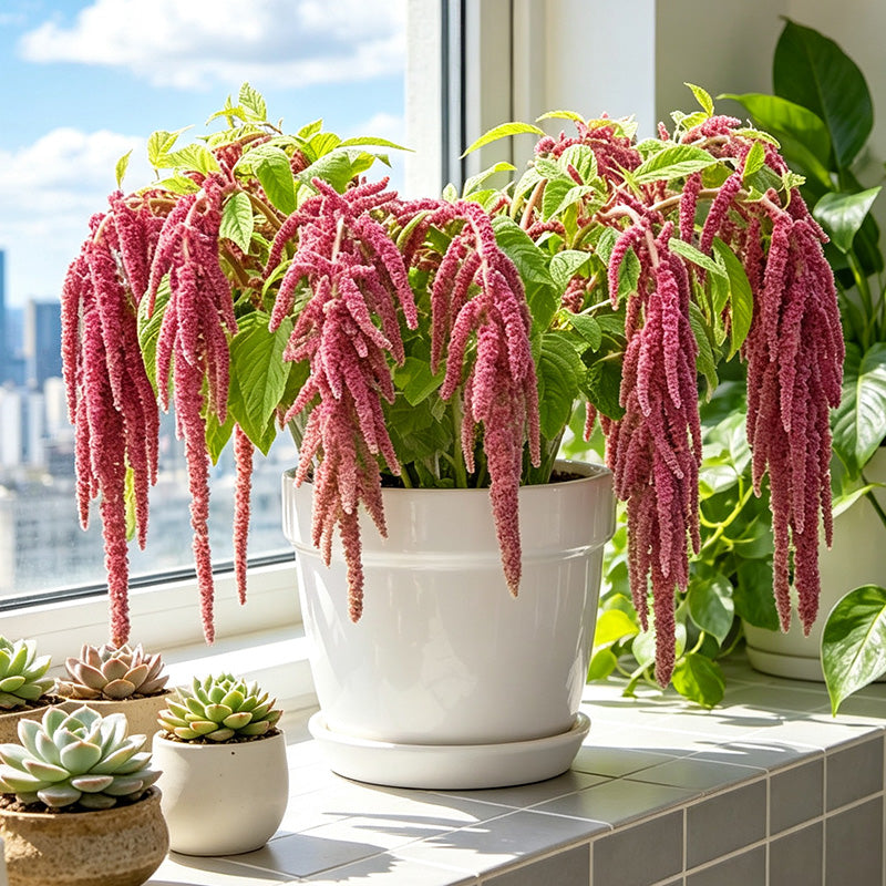 Coral & Salmon Hanging Tassels – Love-Lies-Bleeding (Amaranthus caudatus) Seeds