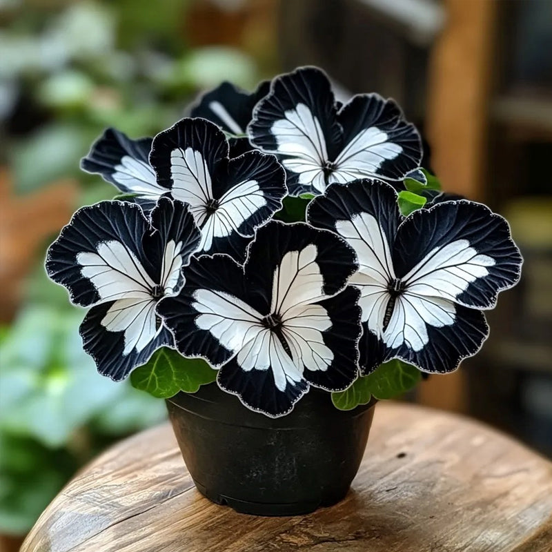 Butterfly Begonia Black and White