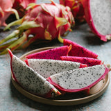 Semillas de fruta del dragón, Hylocereus triangularis: deliciosa fruta y fragantes flores que florecen de noche