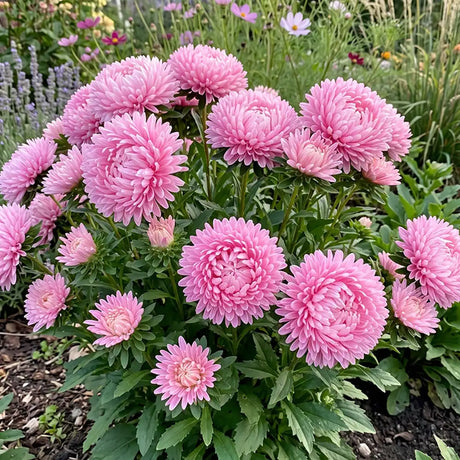 Bubblegum Pink China Aster Callistephus Seeds Annual Tall Double Pink for Cut Flowers