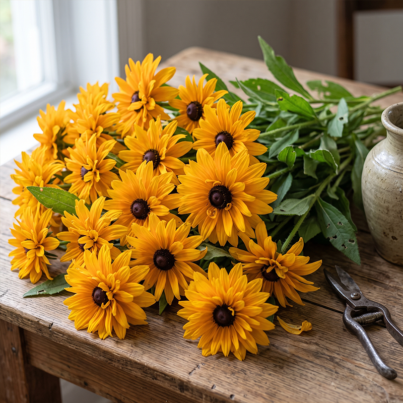 Classic Golden Yellow Black-Eyed Susan Rudbeckia Seeds Annual Tall Yellow for Pollinators