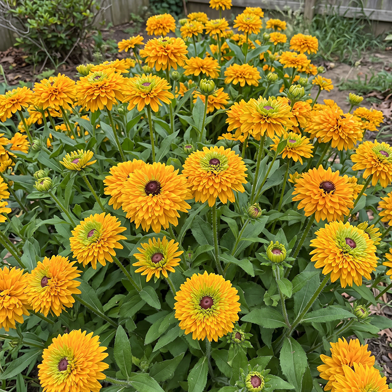 Double Golden Gloriosa Black-Eyed Susan Seeds Annual Tall Double Yellow for Pollinators