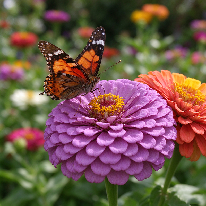 Mix Zinnia Seeds Annual Tall Mixed Colors for Cut Flowers