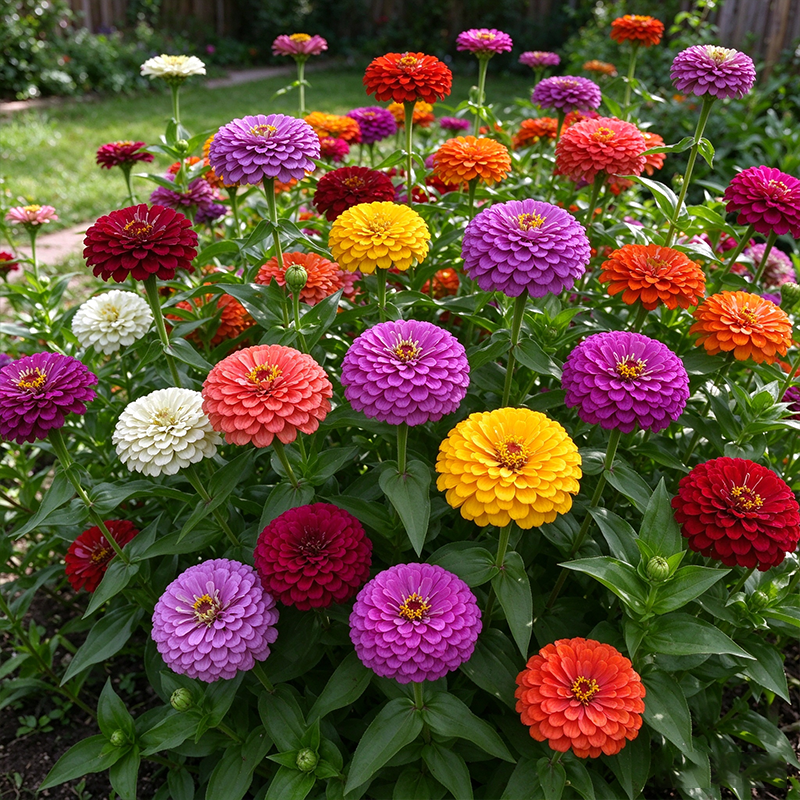 Mix Zinnia Seeds Annual Tall Mixed Colors for Cut Flowers