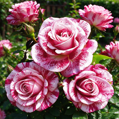 Red White Roses Meteor Shower Seeds Perennial Compact Bicolor for Ornamental