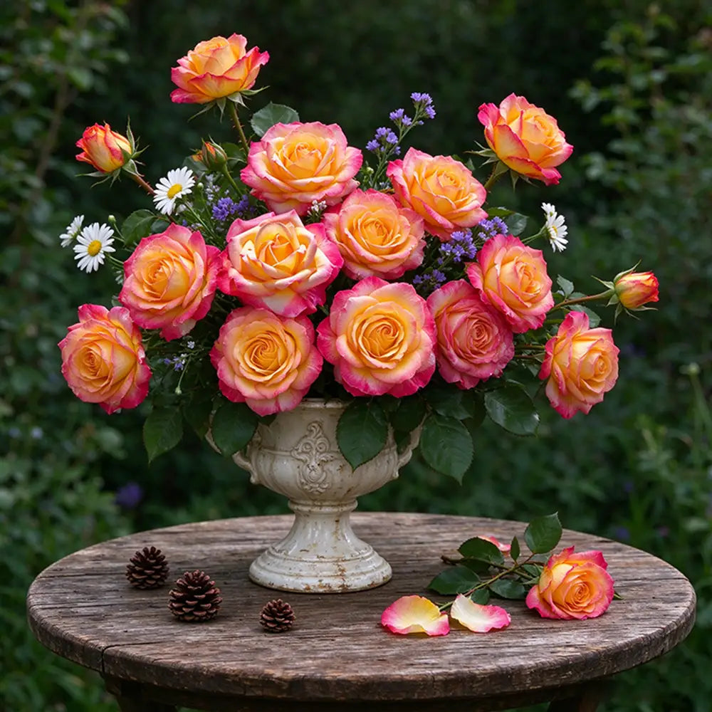 Rose Double Delight Seeds Perennial Tall Bicolor for Cut Flowers