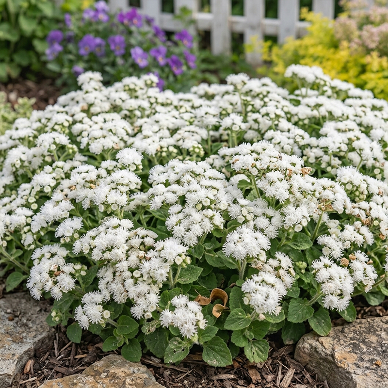 White Floss Flower Seeds Annual Compact White for Ornamental