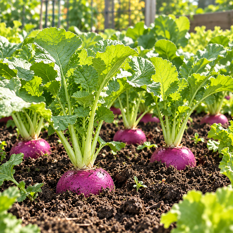 Amethyst Purple Radish Seeds Annual Compact Purple for Container Gardens