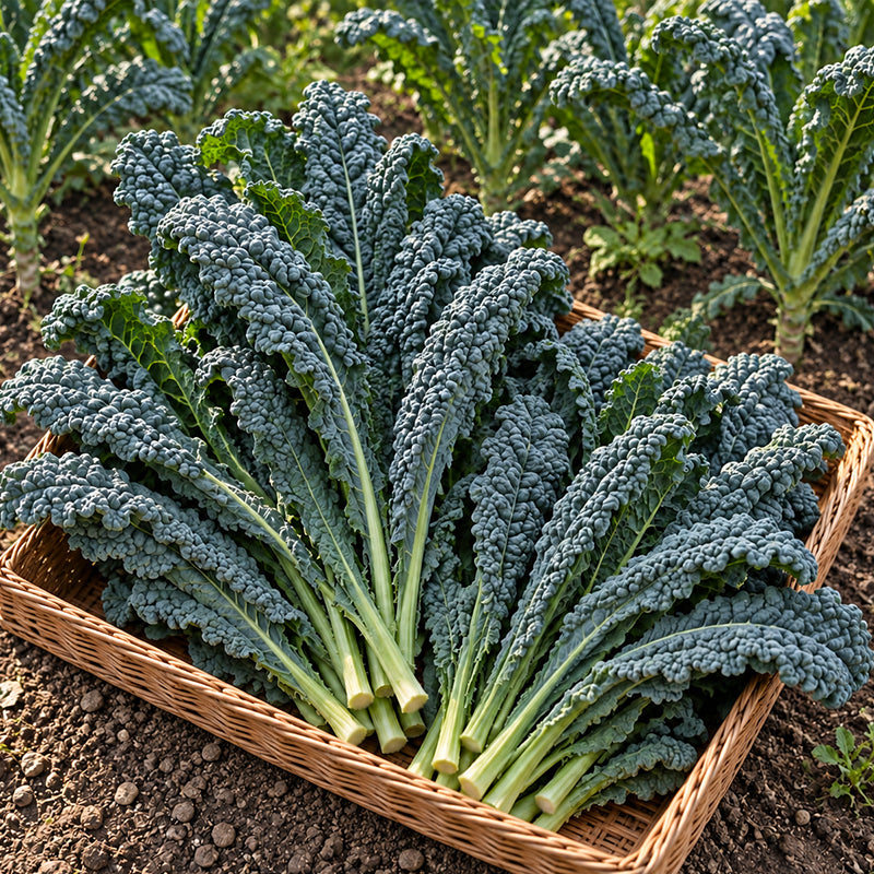 Black Tuscan Kale Seeds Annual Tall Dark Green for Salads
