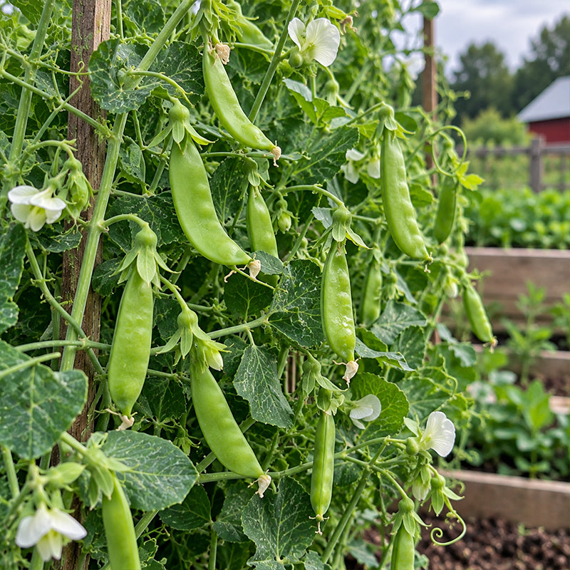 Bumper Crop Snow Pea Seeds Annual Climbing Large Green for Culinary