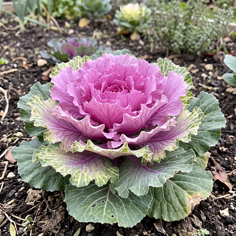 Colorful Kale Mix Kale Seeds Annual Compact Mixed Colors for Salads