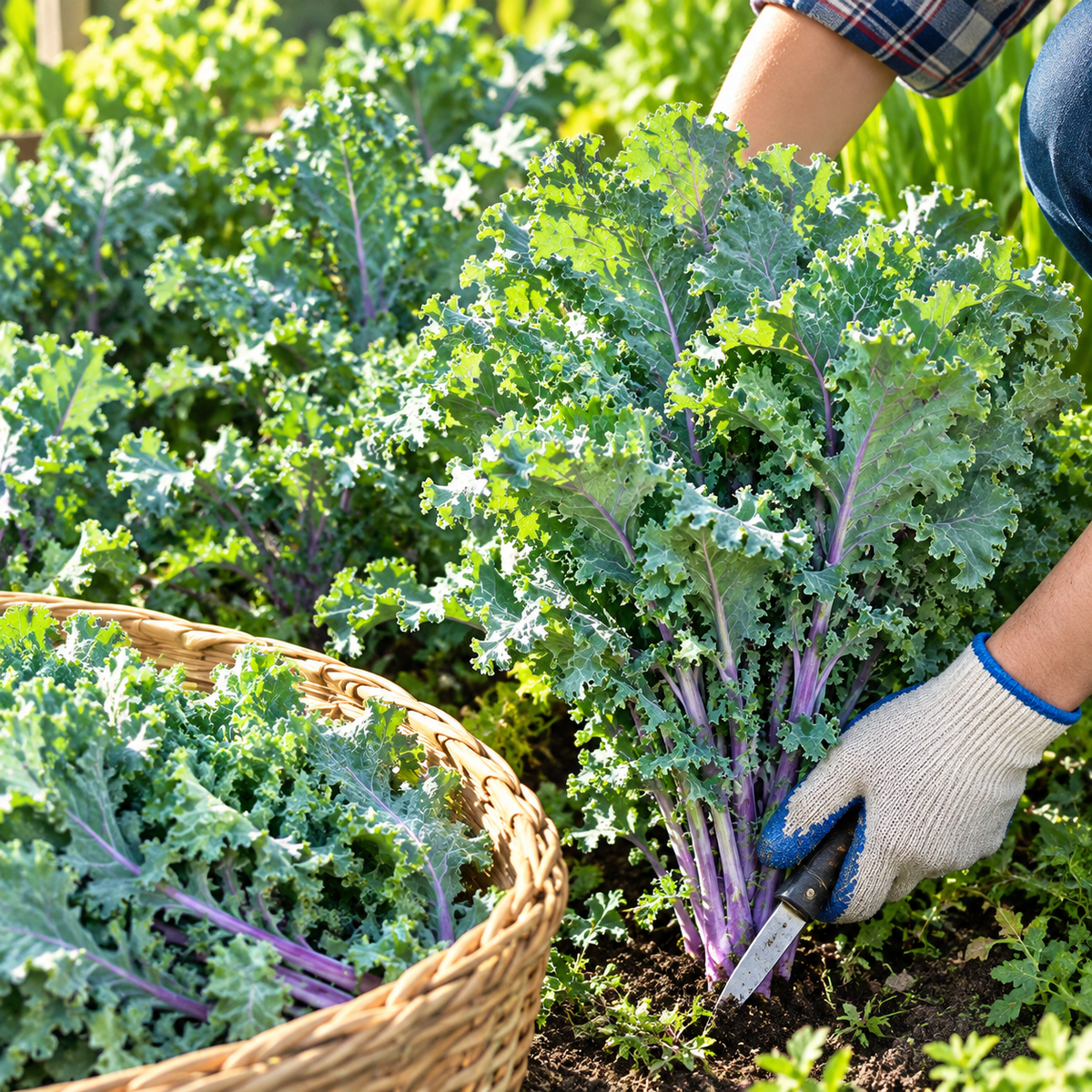 Crispy Stem Superfood Kale Seeds Biennial Tall Purple for Salads
