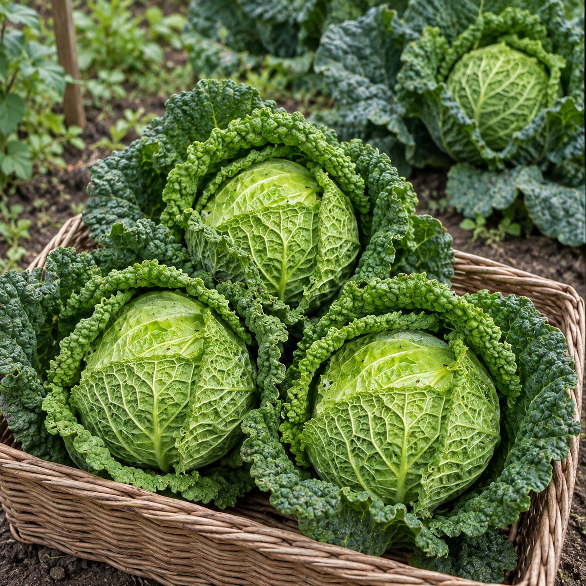 Heirloom Savoy Cabbage Seeds Savoy Compact Tender Crinkled Leaves